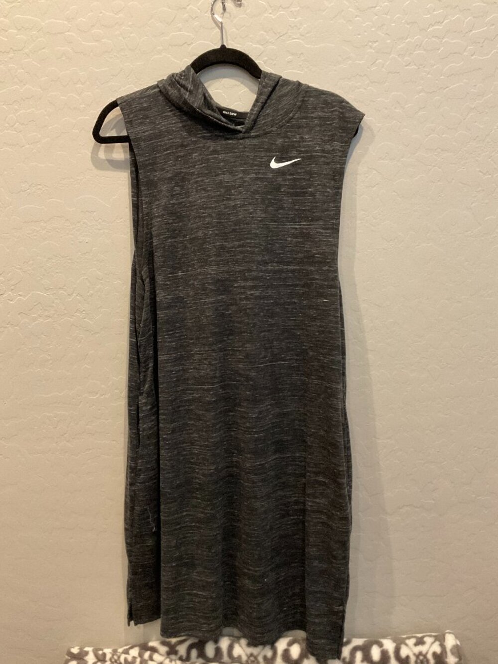 Nike Swim Gray Hooded Sleeveless Cover Up Tunic Size XXL